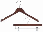 Walnut & Chrome Wood Hangers