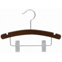 Walnut & Chrome 12" Arched Combination Hanger