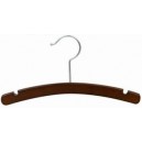 Walnut & Chrome 12" Arched Top Hanger